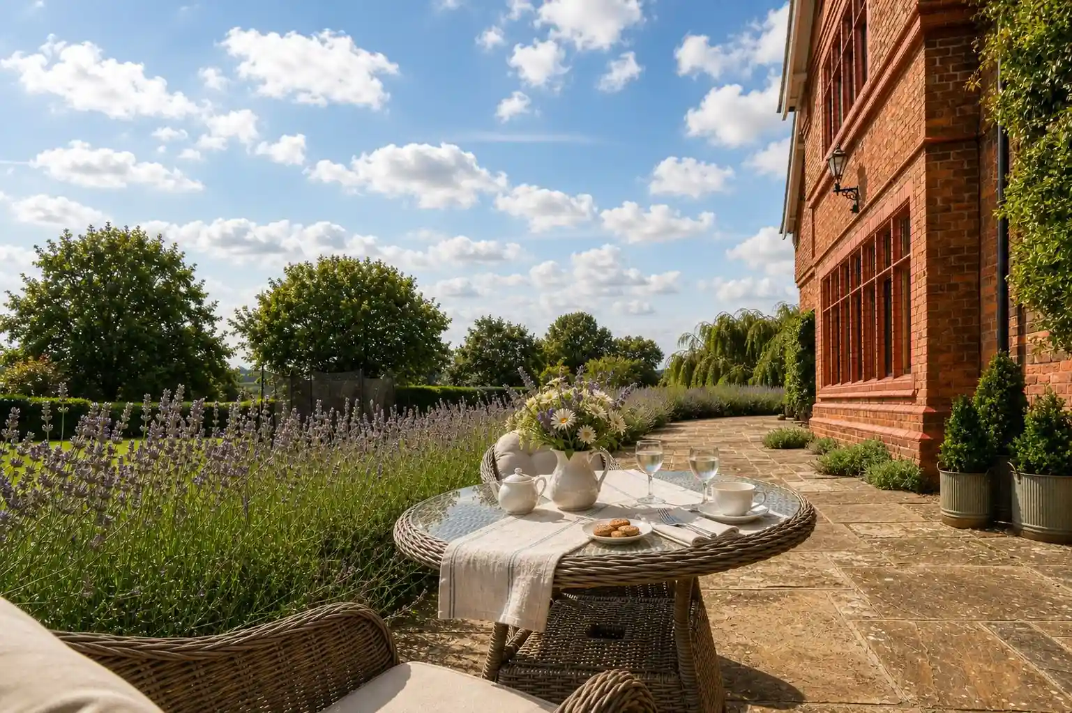 The Old Rectory gardens and pool