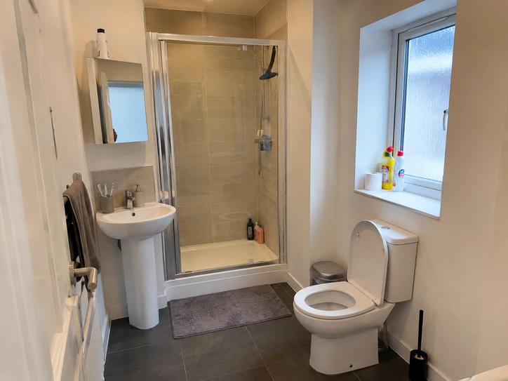 Clean modern bathroom