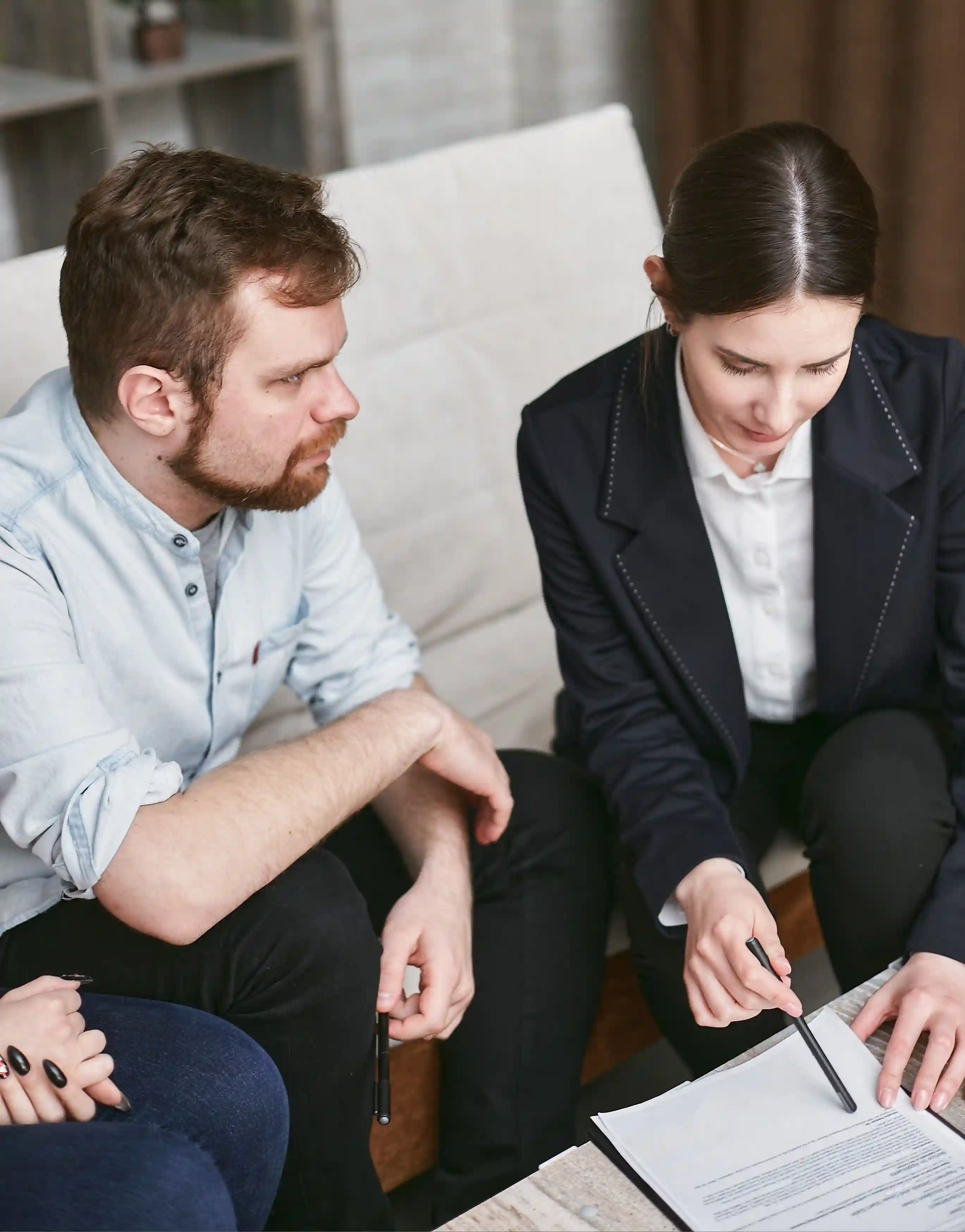 Team planning a project together with a tablet